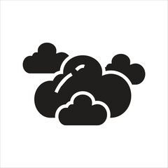 cloudy vector icon line template