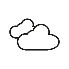 cloudy vector icon line template