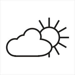 cloudy vector icon line template