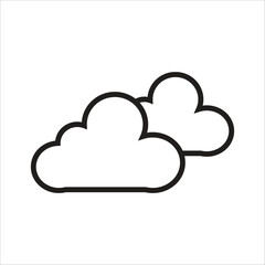 cloudy vector icon line template