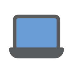 Illustration vector graphic icon of Laptop. Flat Style Icon. Computer And Device Themed Icon. Vector illustration isolated on white background. Perfect for website or application design.