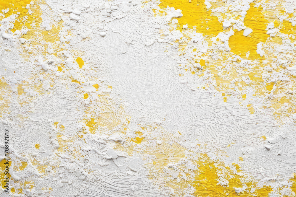 Wall mural white and yellow textured wall background painted.