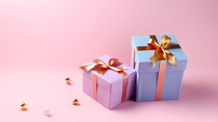 Obraz premium Gift box background, black friday sale, birthday, children's day, valentine's day and wedding gift background