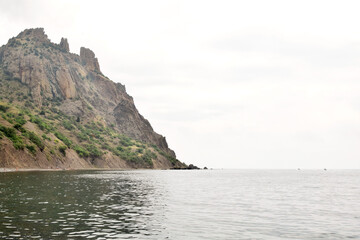 Fototapeta na wymiar a view of the oldest volcano of the Crimea. Crimean peninsula