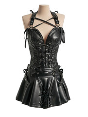 Fototapeta na wymiar Leather Dress Chic