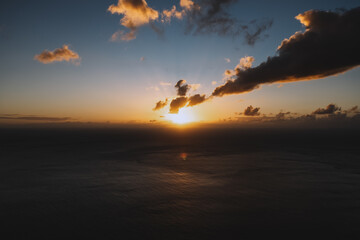Sonnenuntergang im Mittelmeer.