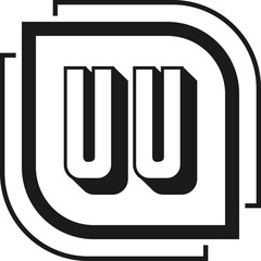 UU letter logo design on white background. UU logo. UU creative initials letter Monogram logo icon concept. UU letter design