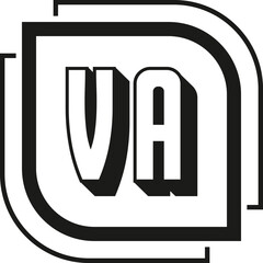 VA letter logo design on white background. VA logo. VA creative initials letter Monogram logo icon concept. VA letter design