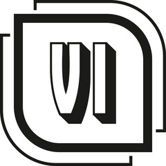 VI letter logo design on white background. VI logo. VI creative initials letter Monogram logo icon concept. VI letter design