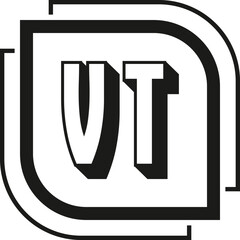 VT letter logo design on white background. VT logo. VT creative initials letter Monogram logo icon concept. VT letter design