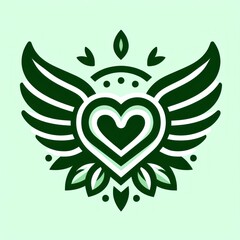 Obraz premium heart with wings