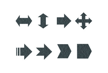 arrow shapes icon symbol gray