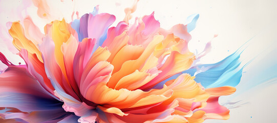 colorful flower plants, blossom, watercolor 50 - obrazy, fototapety, plakaty