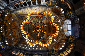 Hagia Sofia Mosque in Istanbul, Turkey - interior