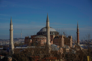 Obraz premium Hagia Sofia Mosque in Istanbul, Turkey
