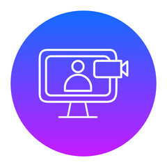 Fototapeta premium User Live Streaming Icon of Digital Marketing iconset.