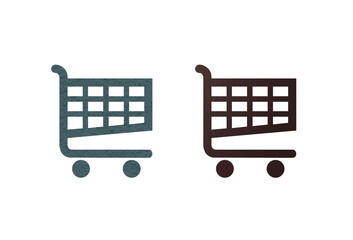 Shopping chart icon symbol red and green