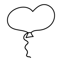 balloon pink valentin day birthday  icon line