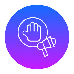 Obraz premium AD Blocker Icon of Digital Marketing iconset.