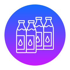 Milk Bottles Icon of Farming iconset.