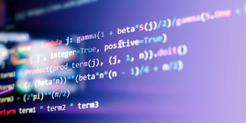 Programming code background . Software developer programming code.