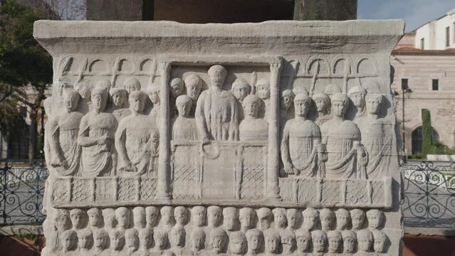 Egyptian Obelisk of Theodosius Dikilitaşı 400 B.C. hieroglyphics Istanbul, Turkey