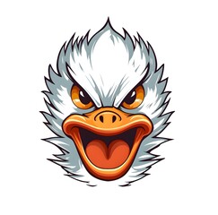 duck head mascot logo art illustration design