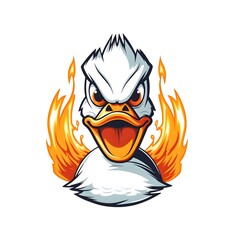 duck head mascot logo art illustration design