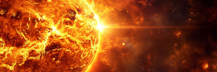 Obraz premium supernova, sun solar flare particles