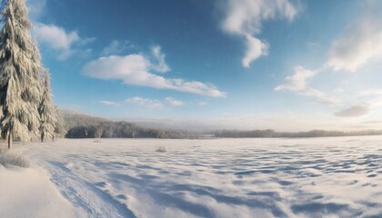Fototapeta na wymiar winter snowy landscape
