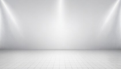 soft white and gray studio room background grey floor backdrop with spotlight - Powered by Adobe
