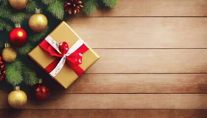 Fototapeta na wymiar merry christmas and a happy new year festive xmas background holiday christmas gift box