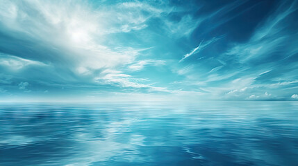 Fototapeta na wymiar Cerulean Symphony: A Harmonious Melody of Sky Blue and Seafoam Coast of the Ocean.
