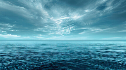 Obraz premium Cerulean Symphony: A Harmonious Melody of Sky Blue and Seafoam Coast of the Ocean.