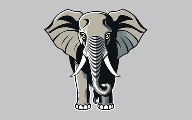 elephant cartoon illustration logo mascot 