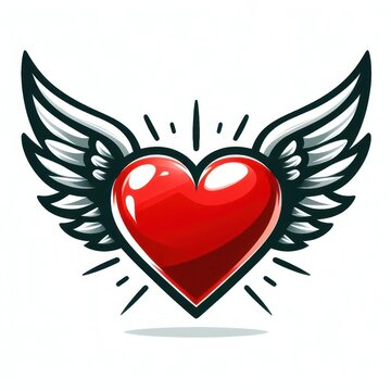 heart and wings or heart with wings