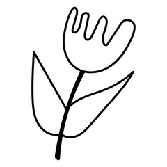 flowers garden warm beautiful vector icon line