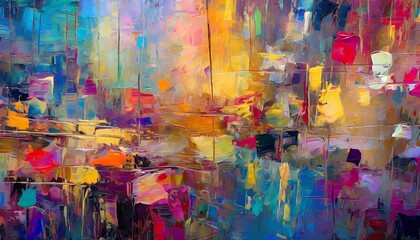 oil paint drawing abstract colored background abstraction in the style of impressionism modern...