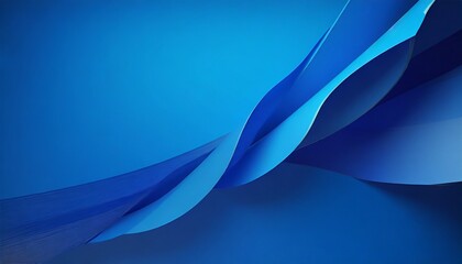 3d render abstract blue background with curly paper ribbons modern minimalist wallpaper - obrazy, fototapety, plakaty