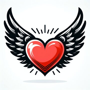 heart with wings or heart and wings