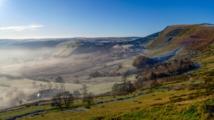 Fototapeta premium view from the top of mountain, Mam Tor,
