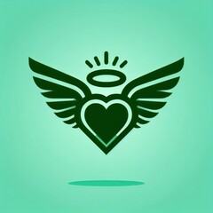 Obraz premium heraldic shield with wings or emblem with wings or shield with wings