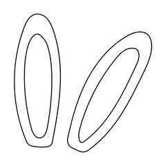 easter hare ears colored hunting icon element