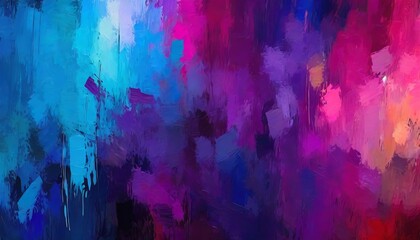 abstract multicolor painting wtih grunge texture on canvas artwork mix brush stroke splash color...