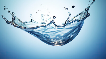  water splash affect on blue white background - obrazy, fototapety, plakaty