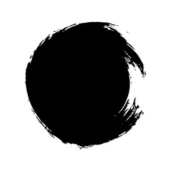 a black vintage circle with a brush stroke on it, circle draw circle sketch brushstroke circular, earth globe with splash