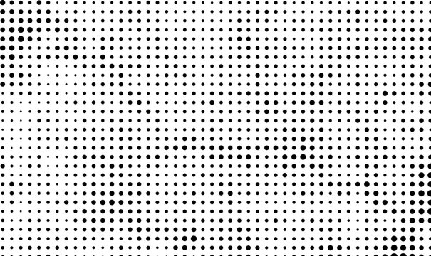 black and white dots, halftone dot pattern background vector, a set of four different abstract dots patterns,   a black and white drawing gradient dots effect, grunge effect with round circle dote tex