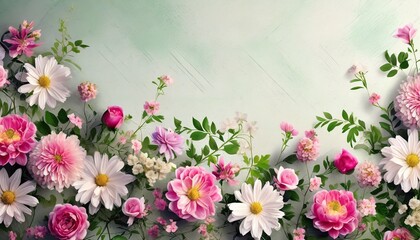 Obraz na płótnie Canvas floral background with flowers