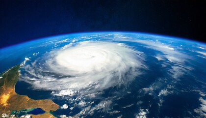 giant hurricane seen from the space satellite view elements of this image furnished by nasa
