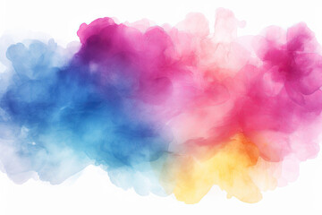 Fototapeta premium abstract watercolor hand drawn watercolor background, watercolor colorful background. . rainbow watercolor with clouds 